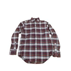 Ralph Lauren Shirt Men's Medium Red/Green/White Casual Button Down Long Sleeve